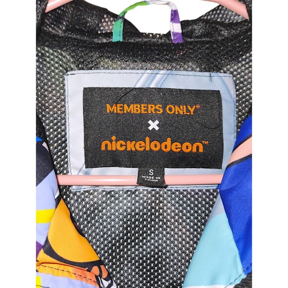 Members Only x Nickelodeon Rugrats Ren and Stimpy Hooded Windbreaker **FLAWS  S - Picture 2 of 8